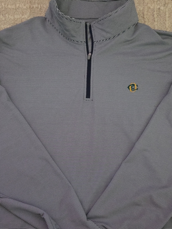Peter Millar Other - Peter Millar Navy and White Micro Striped Quarter-Zip Golf Pullover, XXL